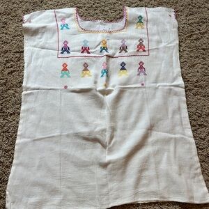 Embroidered White Tunic Top